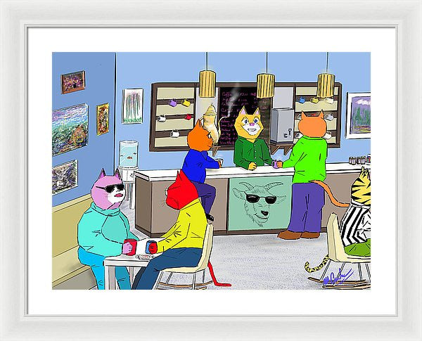 Coffee Cats - Framed Print