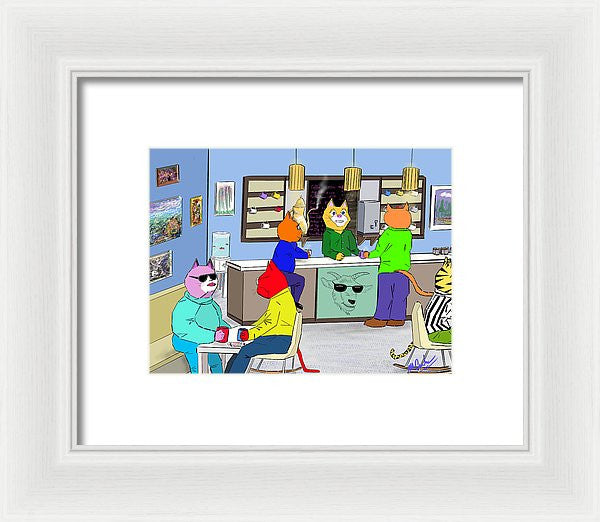 Coffee Cats - Framed Print
