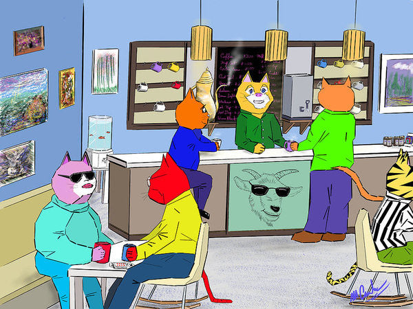 Coffee Cats - Art Print