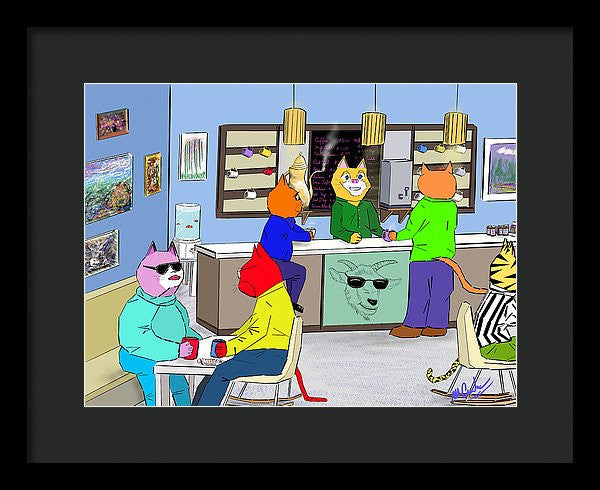 Coffee Cats - Framed Print
