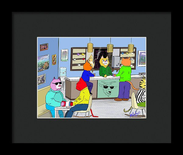 Coffee Cats - Framed Print