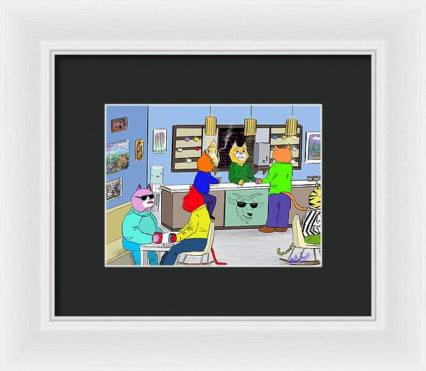 Coffee Cats - Framed Print