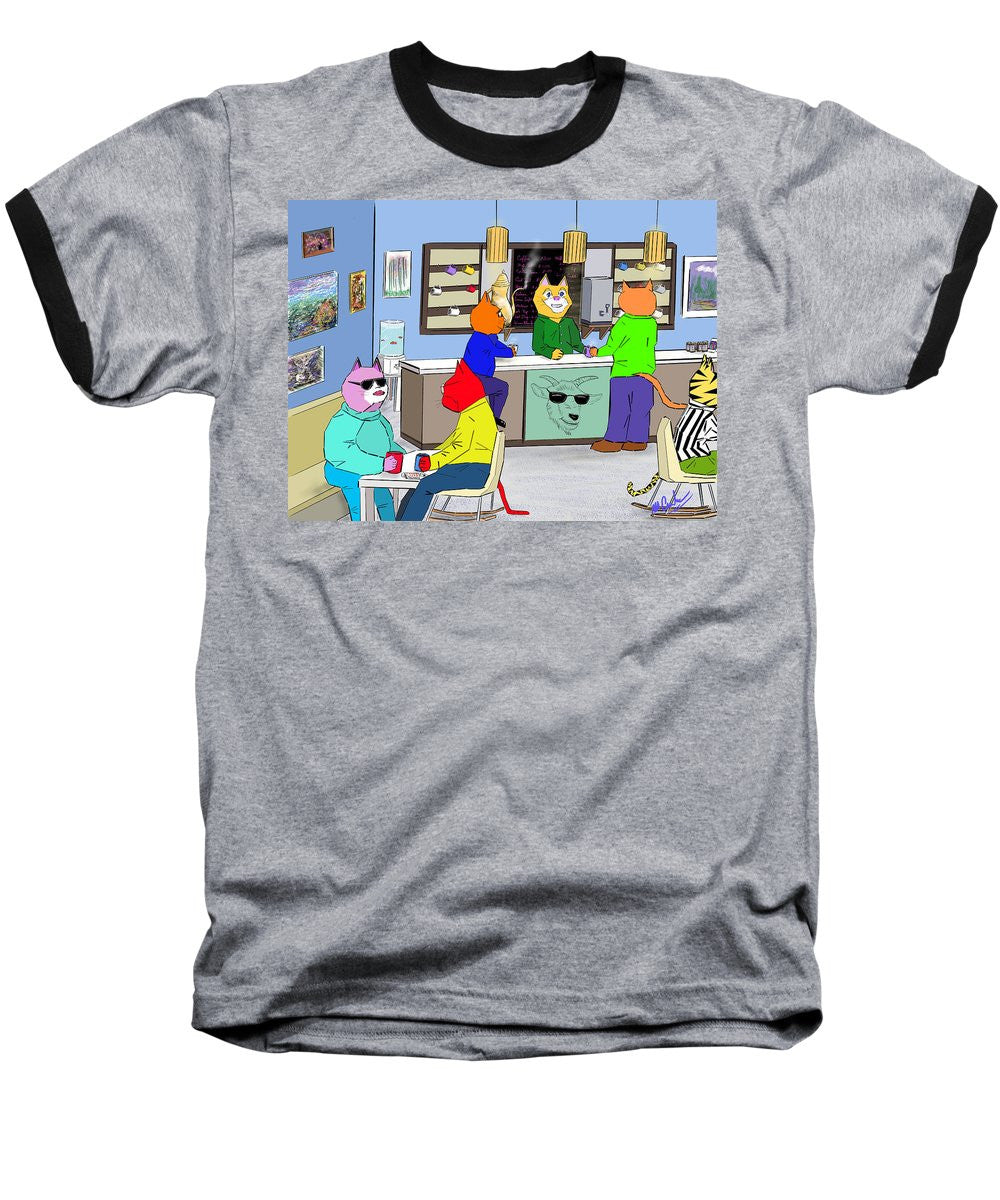 Coffee Cats - Baseball T-Shirt