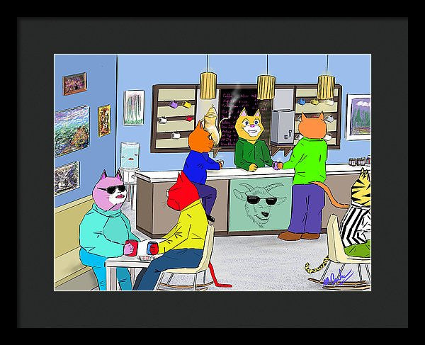 Coffee Cats - Framed Print
