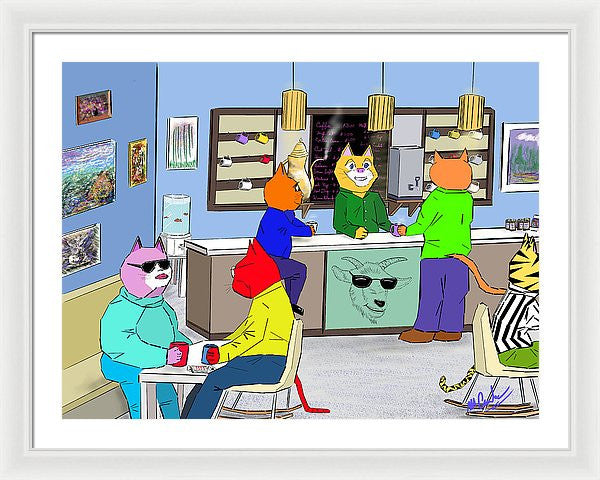 Coffee Cats - Framed Print
