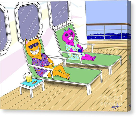 Cruise Cats - Canvas Print