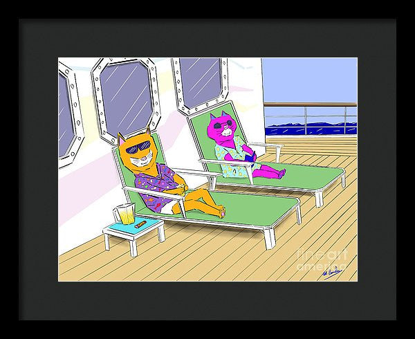 Cruise Cats - Framed Print
