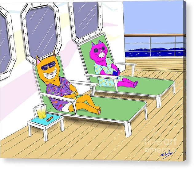 Cruise Cats - Acrylic Print