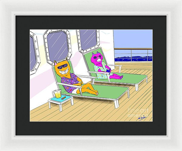 Cruise Cats - Framed Print