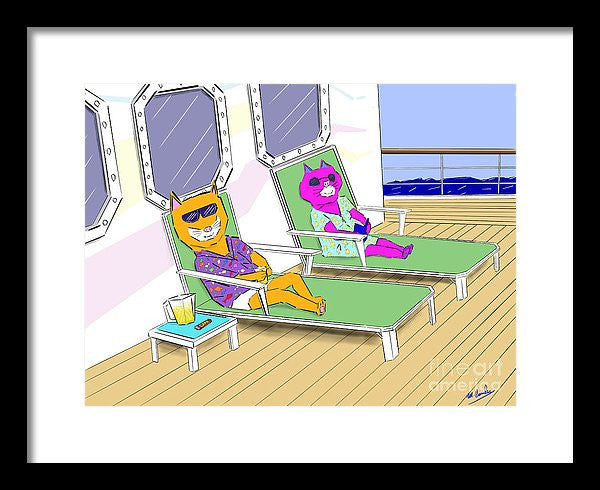 Cruise Cats - Framed Print