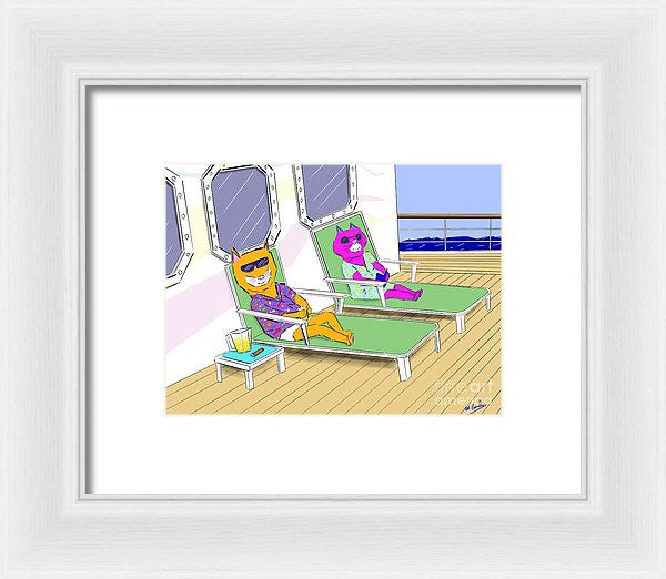 Cruise Cats - Framed Print