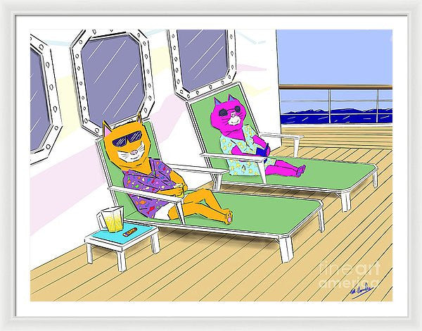Cruise Cats - Framed Print