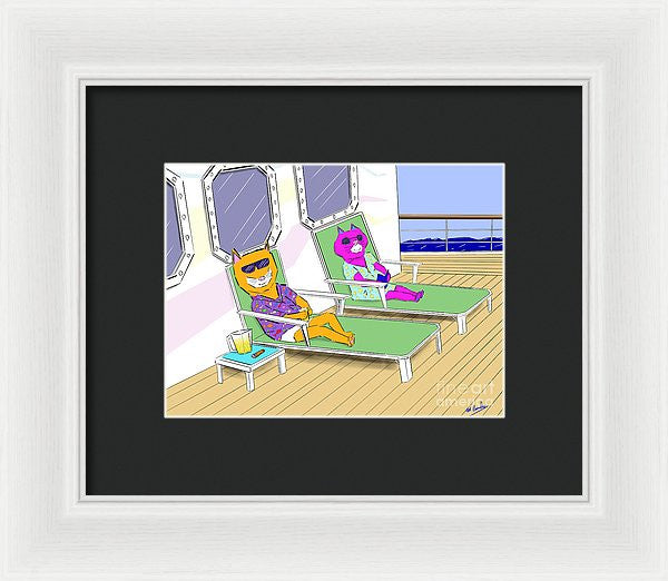 Cruise Cats - Framed Print