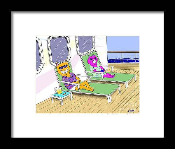 Cruise Cats - Framed Print