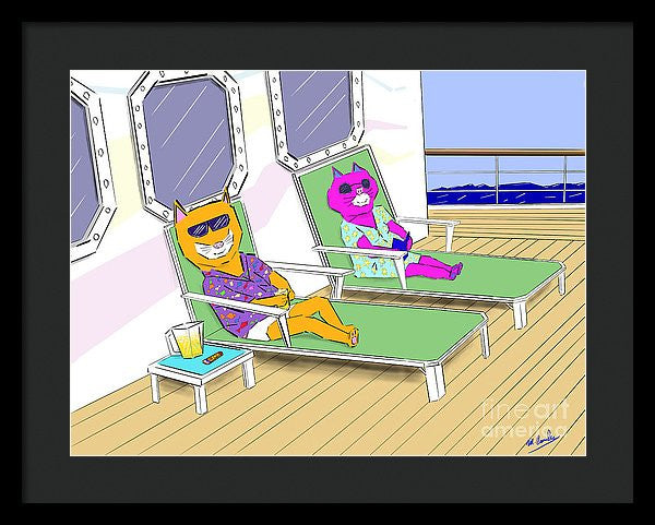 Cruise Cats - Framed Print