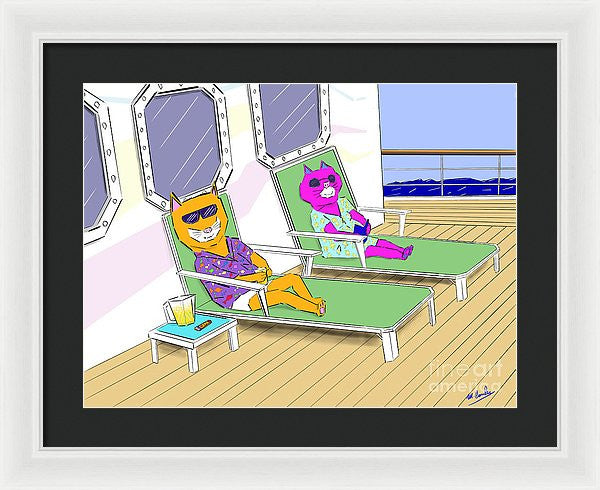 Cruise Cats - Framed Print