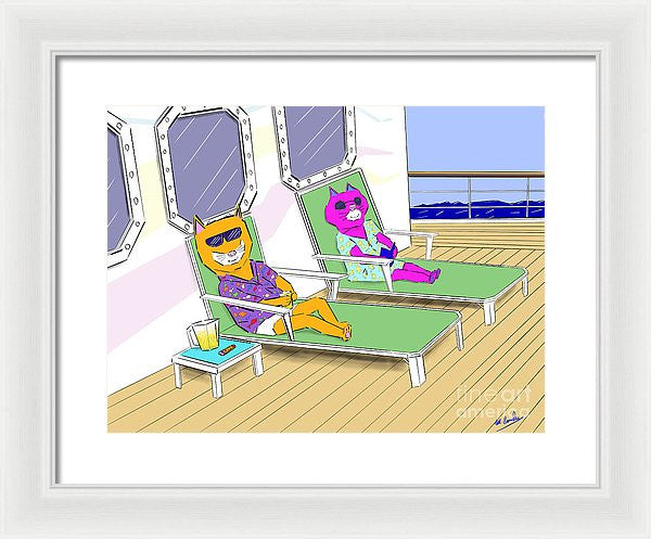 Cruise Cats - Framed Print