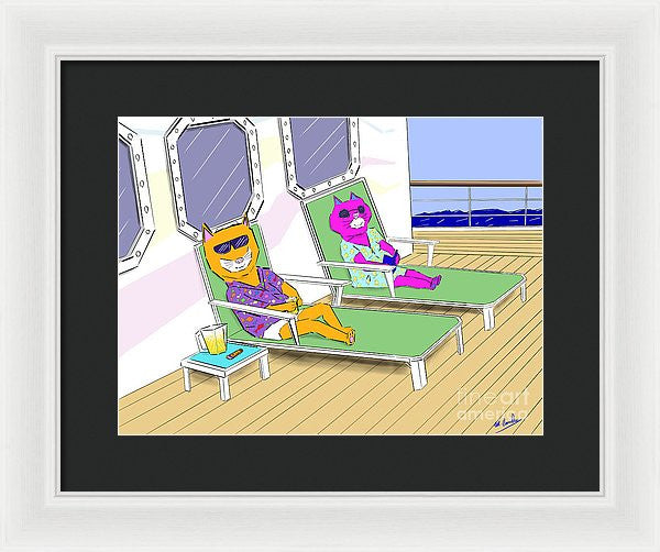 Cruise Cats - Framed Print