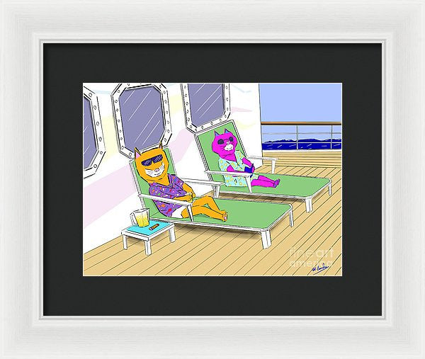 Cruise Cats - Framed Print