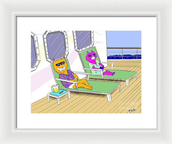 Cruise Cats - Framed Print