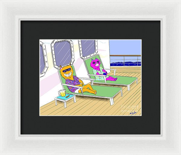 Cruise Cats - Framed Print