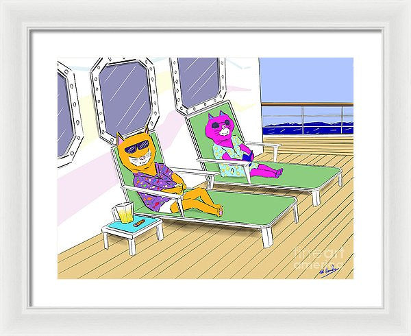 Cruise Cats - Framed Print