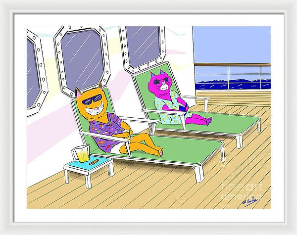 Cruise Cats - Framed Print