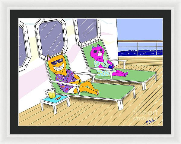 Cruise Cats - Framed Print