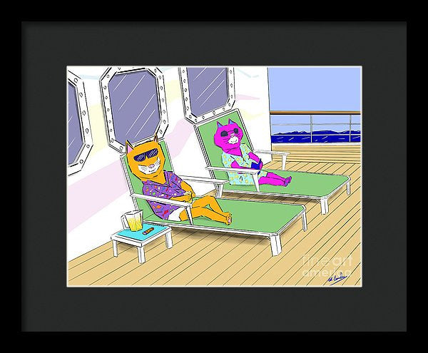 Cruise Cats - Framed Print