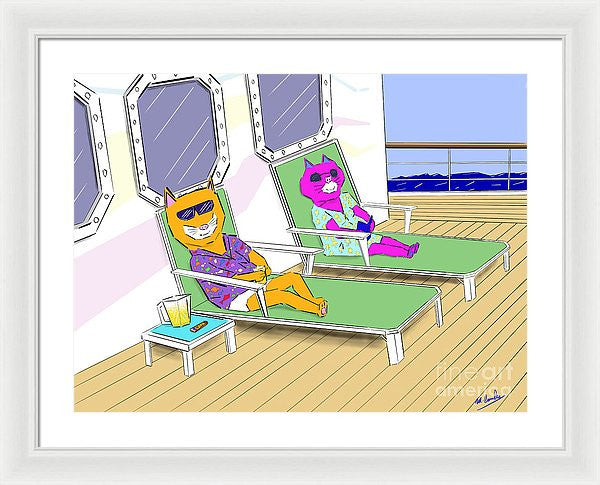 Cruise Cats - Framed Print