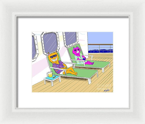 Cruise Cats - Framed Print