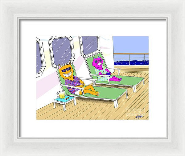 Cruise Cats - Framed Print