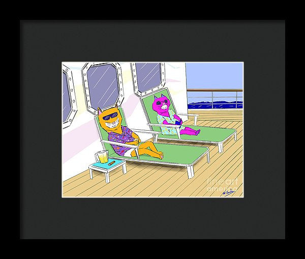 Cruise Cats - Framed Print