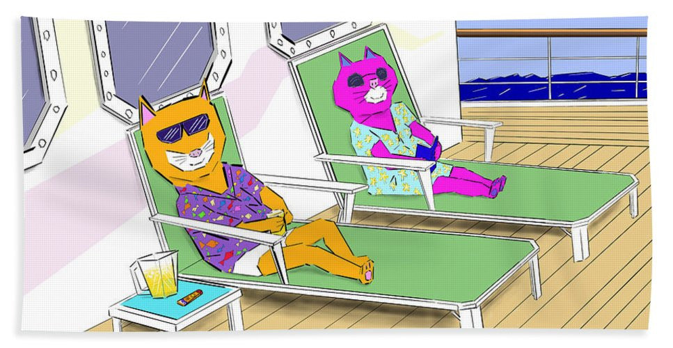 Cruise Cats - Beach Towel