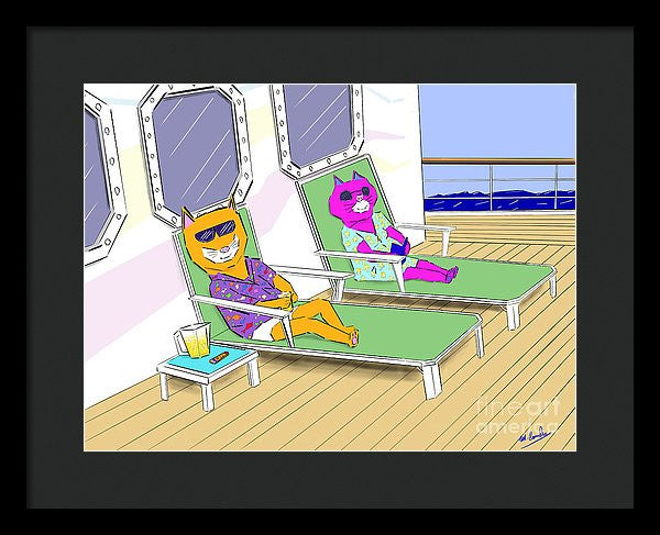 Cruise Cats - Framed Print