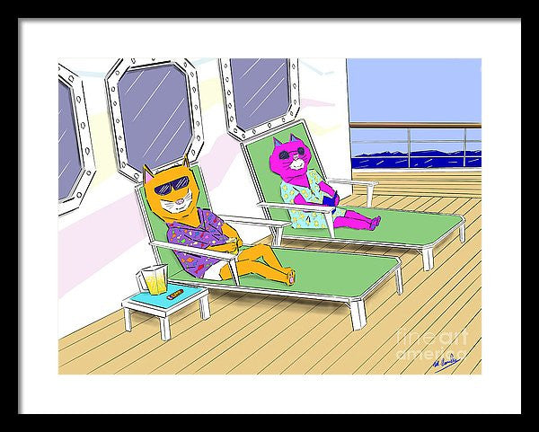 Cruise Cats - Framed Print