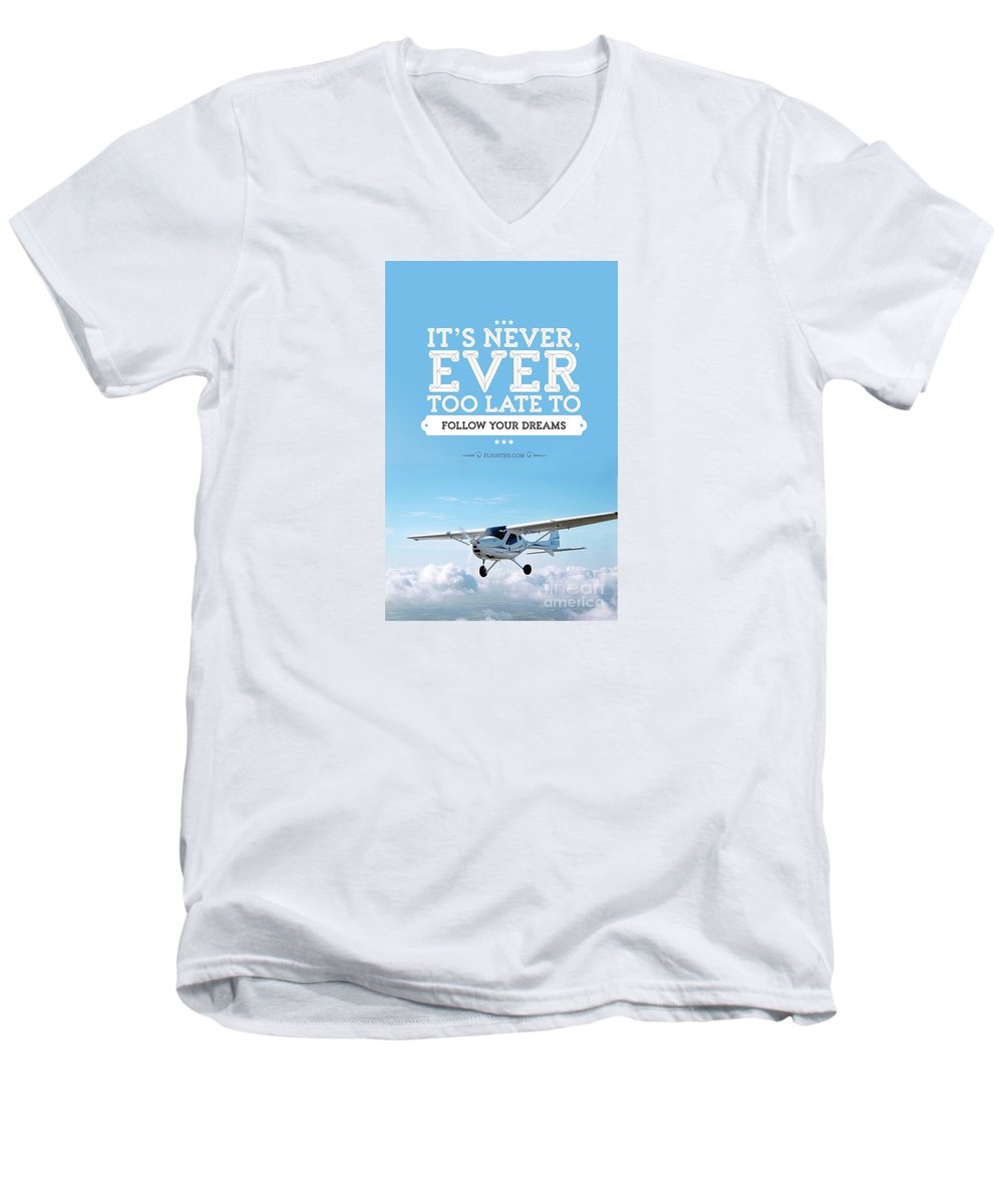 It's Never Too Late - Men's V-Neck T-Shirt