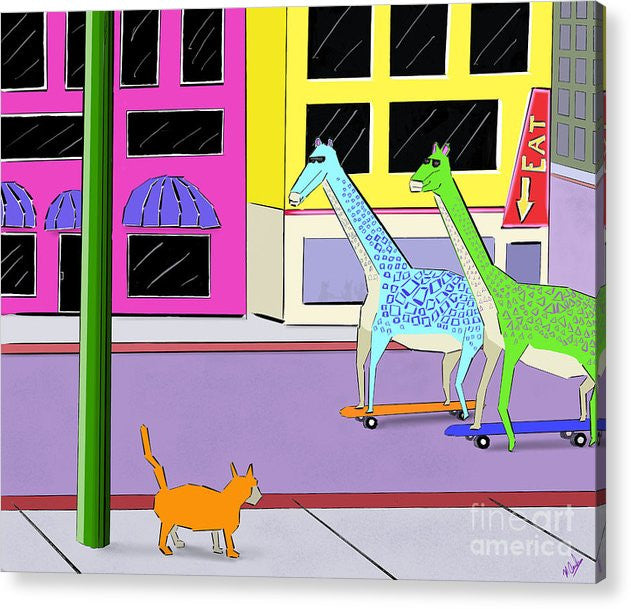 There Were Two Giraffes - Acrylic Print