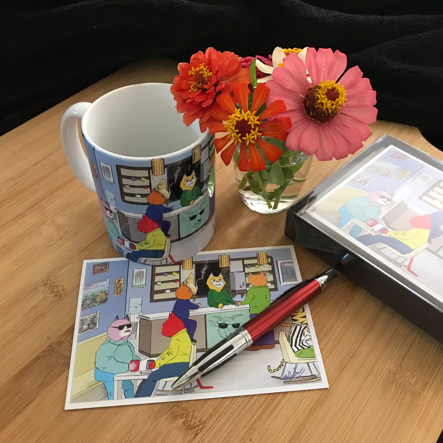 Coffee Cats Notecards and Bundles - Signed