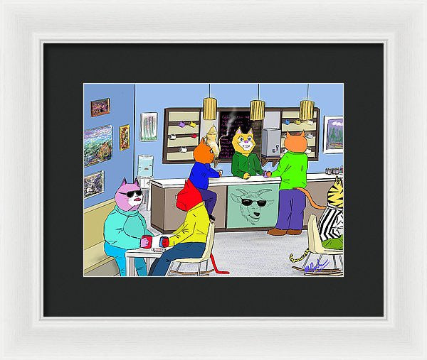 Coffee Cats - Framed Print