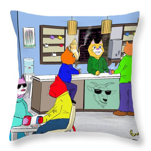 Coffee Cats - Throw Pillow