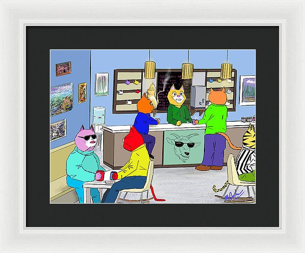 Coffee Cats - Framed Print