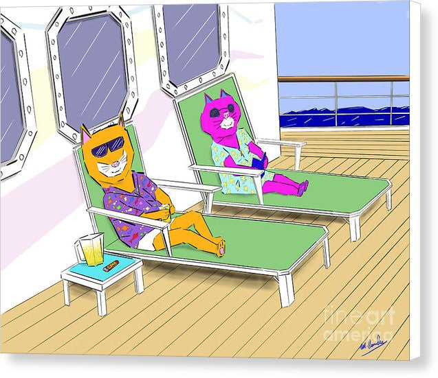 Cruise Cats - Canvas Print