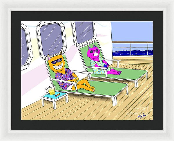Cruise Cats - Framed Print