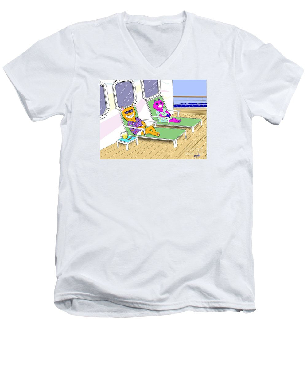 Cruise Cats - Men's V-Neck T-Shirt