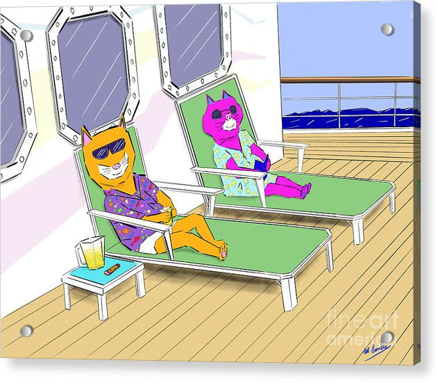 Cruise Cats - Acrylic Print